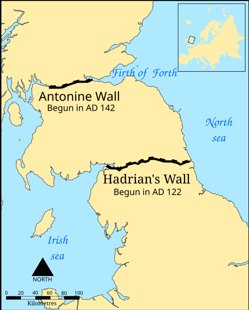 By Hadrians_Wall_map.png: Created by NormanEinstein, September 20, 2005derivative work: Talifero (talk) - Hadrians_Wall_map.png, CC BY-SA 3.0, https://commons.wikimedia.org/w/index.php?curid=15121382