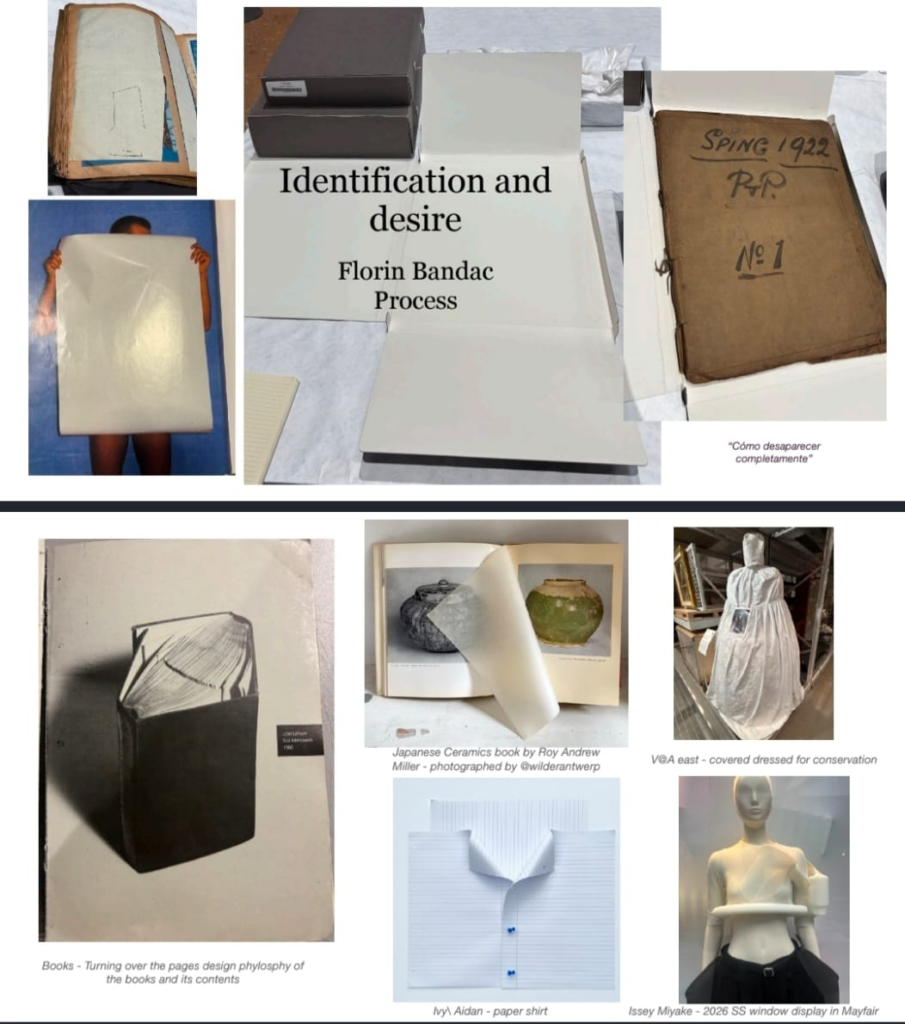 Iustin lucrând la un proiect universitar de fashion design