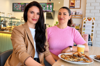 Sinziana Birsan and Georgiana Cojocariu, founders of InstaGrab Pretzel and Cafe in London